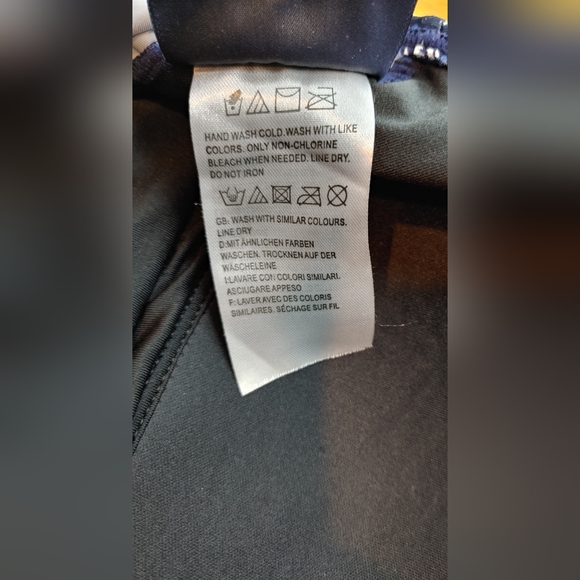 PERONA Women's Plus Size Shaping Floral Blue One Piece Swim Dress Size 20W NWOT - Picture 9 of 11